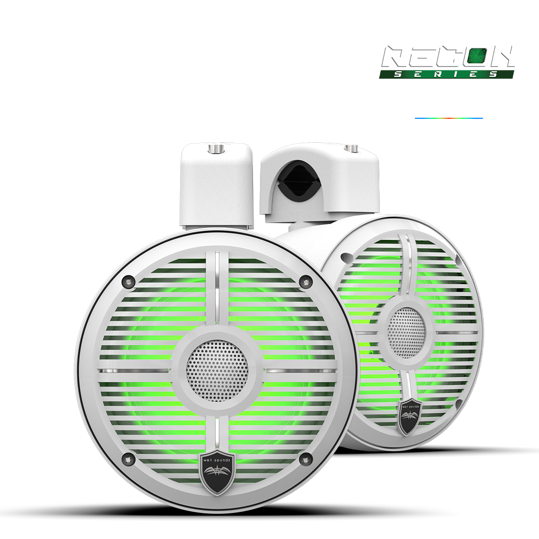 RECON 6 Pod RGB Tower Speakers - White (Pair)
